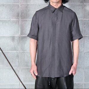 D.Hygen ST102-0621S Linen Rayon Short Sleeve Shirt, Japanese Size 1, Men's SM